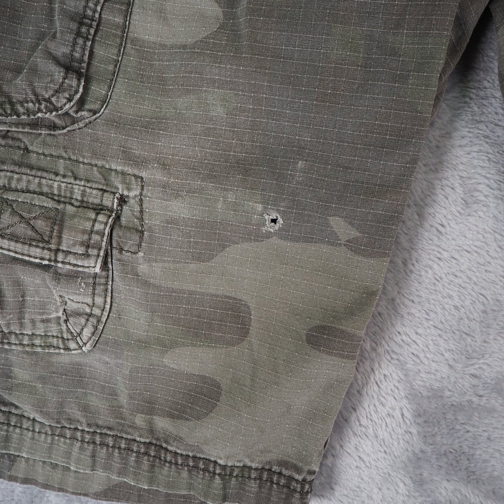 Lazer Utility Workwear Ripstop Camo Cargo Shorts Sz 33 Y2K Baggy Camouflage - Picture 2 of 12